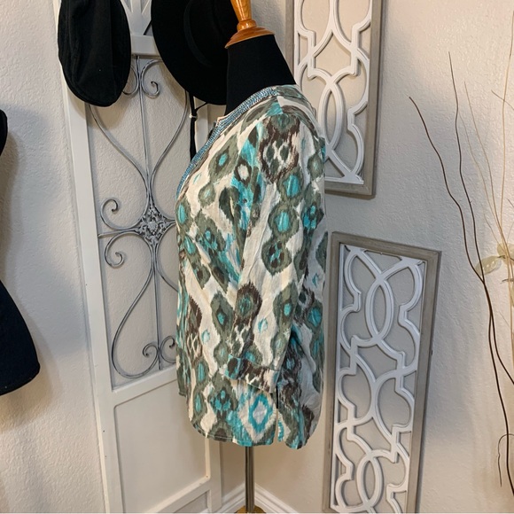 Chico’s southwest fabric pattern loose top,shirt,blouse. - Picture 2 of 15